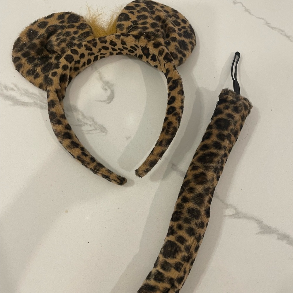 Leopard Print Ears and Tail Set